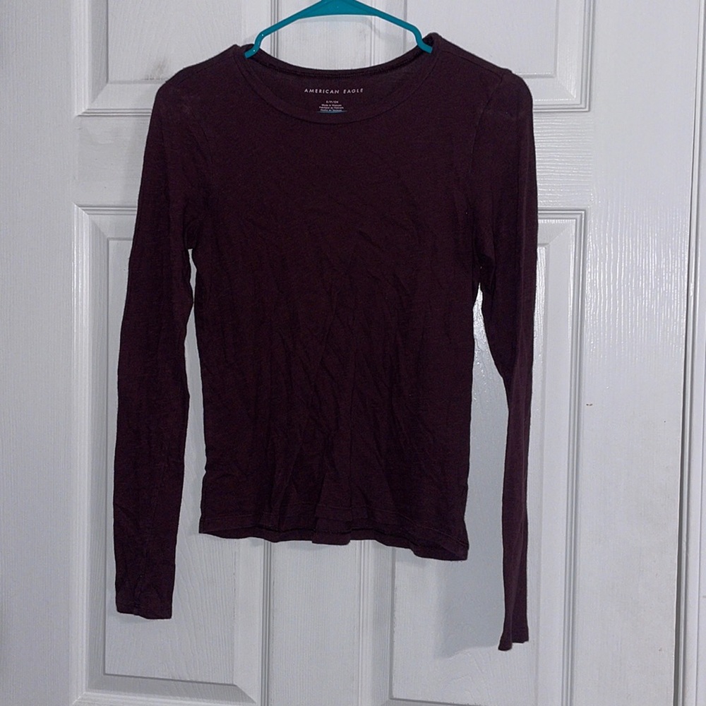 American Eagle Burgundy Long Sleeve Small